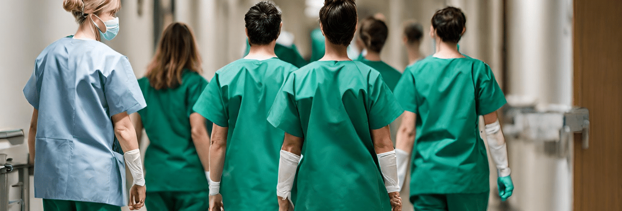 Line of doctors